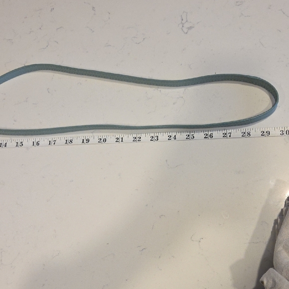 HOBO Crossbody Bag in Light Blue with Gold Accents - Picture 10 of 12